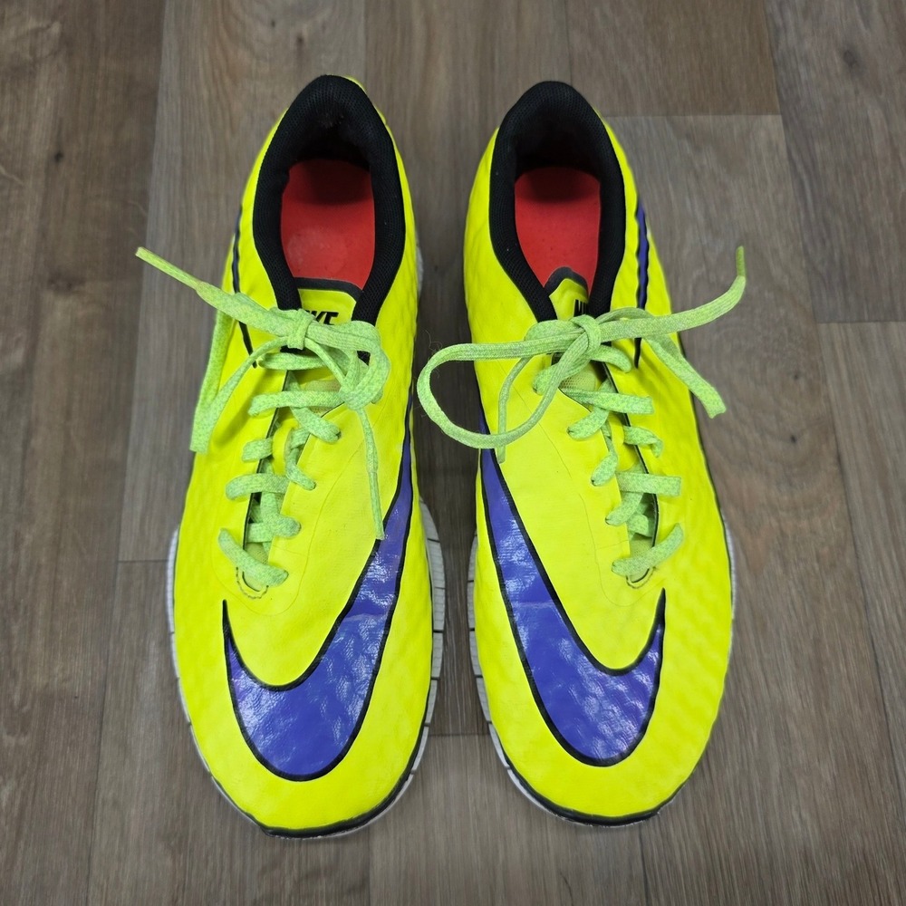 Nike Free 5.0 Neon Yellow Purple Running Training Shoes Sneakers‎ Youth Size 7Y